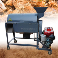 Équipement de défibrage et de déchiquetage de cosse de noix de coco Moteur électrique et diesel Machine de décorticage à double usage Équipement de fibre de cosse