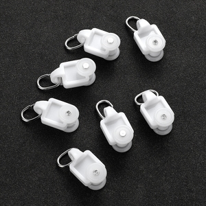 Rèm theo dõi tàu sân bay trượt con lăn Rèm hướng dẫn Phụ kiện im lặng móc theo dõi ròng rọc bóng Móc con lăn - Product Image 5