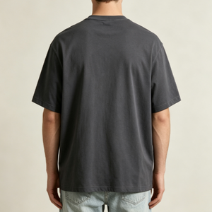 T-shirts pour hommes en coton 100% surdimensionnés et épais, impression personnalisée du logo de la marque, étiquette privée, vêtements vierges, personnalisation OEM - Product Image 3