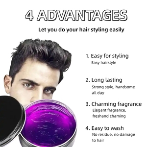 Marca privada <span class=keywords><strong>Colonia</strong></span> Arándano Aroma Hidratación Pomada para el cabello Cera a base de agua Extreme Strong Hold Edge Control Cera para el cabello para hombres - Product Image 3