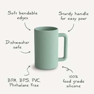 Gobelet <span class=keywords><strong>de</strong></span> rinçage pour bébé en silicone, pour shampoing et lavage du corps, avec poignée facile à saisir pour le rinçage des cheveux et le lavage du corps - Product Image 3
