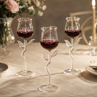 Verre à vin en forme de Rose fleur, 160ml, 1 pièce, faux vin luxueux, cadeau de flûte à champagne, nouveau design