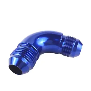 Racing Parts Aluminum One Piece 90 Degree Elbow AN Male Flare Tube Union Fittings Adapter
