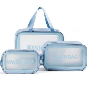 Du Lịch Xách Tay Rõ Ràng PVC Không Thấm Nước Trong Suốt Dây Kéo Phụ Nữ Rửa Pouch Vệ Sinh Cá Nhân Trang Điểm Mỹ Phẩm Túi - Product Image 1