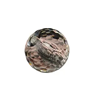 60mm शानदार क्रिस्टल faceted गेंद झूमर दीपक भागों के लिए छेद के साथ ठोस रंगीन कांच गेंद क्रिस्टल क्षेत्र गेंद
