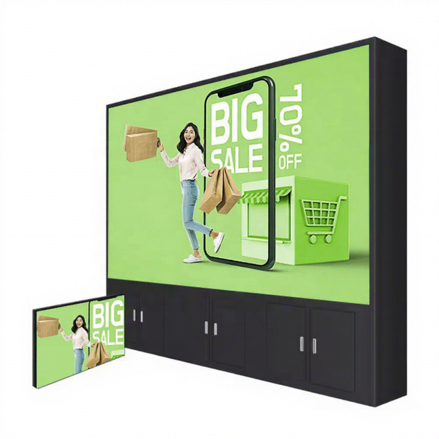 Free Standing 49-Inch Indoor Video Wall LCD Controller Animation Graphics 4K Resolution Customizable Sizes for Shopping Mall