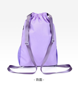 กระเป๋าเป้สะพายหลังแบบผูกเชือกสำหรับผู้ชายและผู้หญิงกระเป๋ากีฬากันน้ำพิมพ์โลโก้ได้ตามต้องการ - Product Image 5