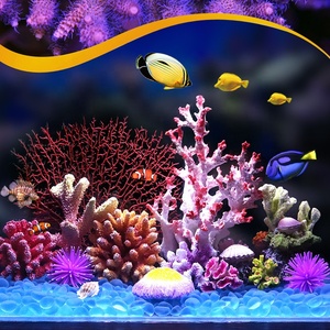 Kleurrijke kunstmatige koraal aquariumplanten van hars, decoratie voor visbakken, landschapsdecoratie - Product Image 2