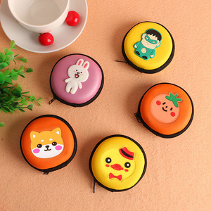Estuche con cremallera de EVA con diseño de dibujos animados, mini y lindo, para estudiantes, organizador de auriculares, llavero, billetera portátil - Product Image 1
