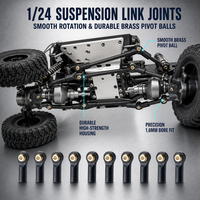Rotules de liaison en plastique pour voitures RC Crawler, pièces de rechange améliorées, adaptées aux modèles 1/24, lot de 10 accessoires