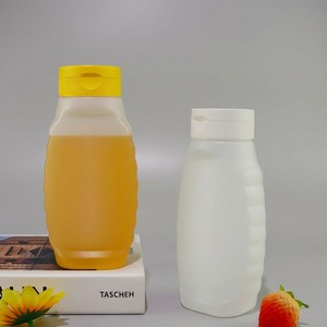 Bouteilles souples en PP <span class=keywords><strong>de</strong></span> 400 ml <span class=keywords><strong>de</strong></span> qualité alimentaire pour condiments, remplissage à chaud, avec bouchon à vis rabattable, pour vinaigrette, confiture et assaisonnements - Product Image 1