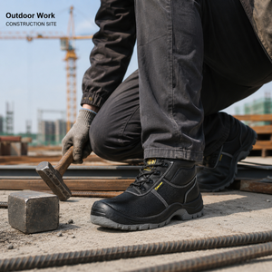 Chaussures <span class=keywords><strong>de</strong></span> <span class=keywords><strong>sécurité</strong></span> pour hommes à double densité en PU, avec embout en acier, anti-perforation, pour travaux <span class=keywords><strong>de</strong></span> construction - Product Image 1
