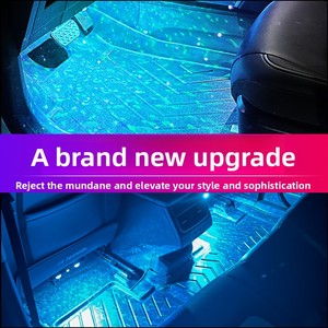 Lumière d'ambiance de voiture sans fil à LED, à induction <span class=keywords><strong>automatique</strong></span>, sept couleurs, contrôlée par la voix, pour la modification et la décoration intérieure (sans éclairage) - Product Image 2