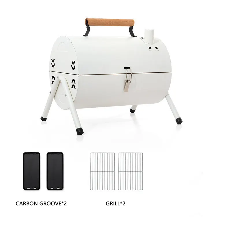 Outdoor Camping Mini Draagbare Grill 5 Personen Draagbare Opvouwbare Houtskool Barbecue Grill Voor Buiten Koken Camping Wandelen Picknicks