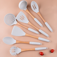 Cuillère de service à fente tourneur serveur de pâtes brosse à badigeonner flexible pince à fouet ensemble d'ustensiles de cuisine en silicone ustensiles de cuisine
