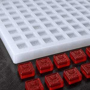 แม่พิมพ์ซิลิโคนรูปทรงลูกบาศก์ขนาดเล็ก Vector Molds, ถาดใส่อาหารเกรดแพลตตินัม 289 ช่อง, รับผลิตแบบ OEM - Product Image 4