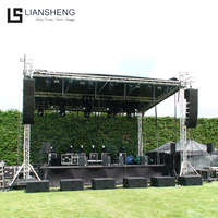 Plataforma de Escenario Portátil con Sistema de Altavoces para Eventos y Conciertos al Aire Libre - Fácil Instalación