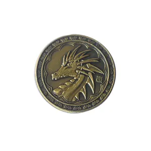 China Manufacturer Board Game Medal Coin Cheap Custom Dragon Series Board Game Coins