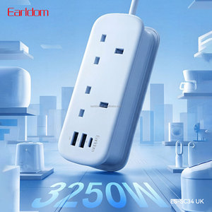 ปลั๊กพ่วงอังกฤษ Earldom 3250w พร้อมเต้ารับ 2 ช่อง +1PD+2USB สายยาว 145 ซม. สำหรับใช้ในครัวเรือน รุ่น ES-SC34 - Product Image 5