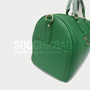 Sac de voyage <span class=keywords><strong>Soochic</strong></span> personnalisé en cuir PU vert, sac de week-end pour femmes - Product Image 3