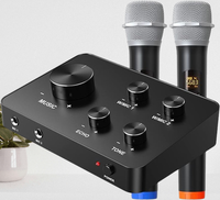 Système de microphone sans fil Highmic K6WH UHF double canal avec effets DSP, suppression du bruit, micros de chant longue portée