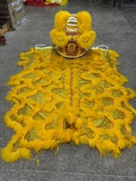 Ensemble complet d'accessoires de danse du lion, fournitures en bambou, tête de lion du sud, ensemble double/simple pour adulte, nouvel an