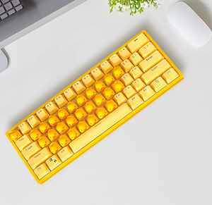 Cartoon Cute Duck Keyboard Wired Mechanical Keyboard with Duck Voice Backlit Compact Portable 61 <b>Keys</b> Gaming Keyboard - Product Image 3