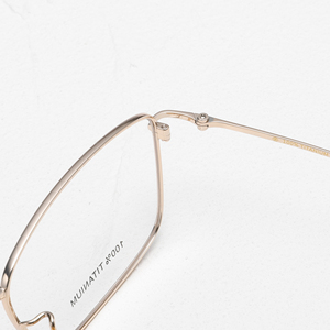 Titanium Rectangle <b>Eyeglasses</b> Full Rim Unisex Lightweight Vision Correction <b>Frames</b> T2102 Solid Color Adult Size 54mm - Product Image 4