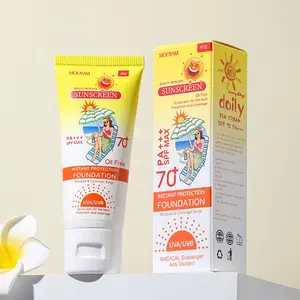OEM lotion de protection solaire haute protection crème écran solaire anti-UV crème solaire imperméable végan SPF 50 70 90 crème solaire
