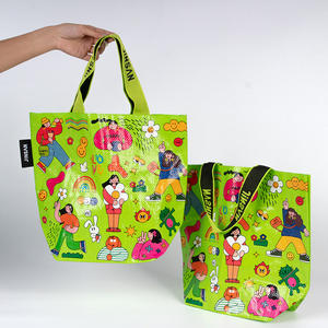 Bolsa impermeable con estampado personalizado a la moda, bolsa de compras de polipropileno laminado tejido PP - Product Image 2