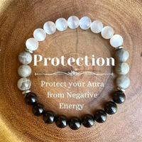 Bracelet spirituel positif naturel de 8 mm, bracelet magnétique en pierres précieuses pour attirer l'argent, bracelet en perles de pierres précieuses naturelles pour la guérison