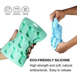 Silicone Eco-Friendly Food Grade Ice Mold 9 Cavities Heat-Resistant Flexible Easy Demoulding Dachshund Dog Shape - Product Image 3