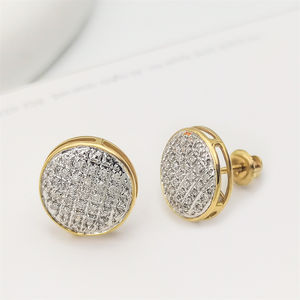 Vente en gros <span class=keywords><strong>pas</strong></span> <span class=keywords><strong>cher</strong></span> prix véritable bijoux en or 10K 14K 18K <span class=keywords><strong>boucle</strong></span> <span class=keywords><strong>d</strong></span>'<span class=keywords><strong>oreille</strong></span> avec <span class=keywords><strong>diamant</strong></span> coupe ronde <span class=keywords><strong>boucle</strong></span> <span class=keywords><strong>d</strong></span>'<span class=keywords><strong>oreille</strong></span> Hiphop bijoux pour hommes femmes - Product Image 1