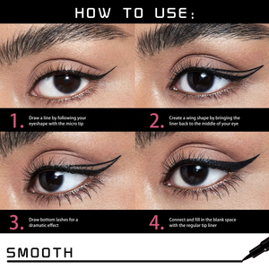 VISTY 2 Colors Liquid Eyeliner Pen Ultra Fine Precision Tip Waterproof Long Lasting OEM ODM Bulk Supply for <strong>Beauty</strong> Distributors - Product Image 5