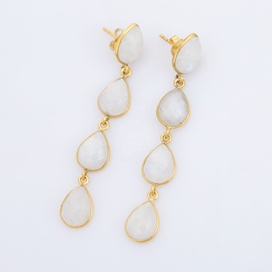 Beautiful White Rainbow Drop <b>Earrings</b> for Girls Women Fashion Style Pear Shape High Quality <b>Long</b> <b>Earring</b> - Product Image 4