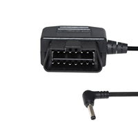Kit de câblage direct OBD II 12V/24V vers 5V avec testeur de batterie, sortie Micro USB, protection contre les basses tensions, câble d'alimentation pour DVR de voiture