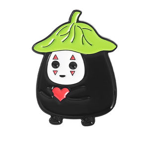 12 дизайнов, готовые к отправке, с офсетной печатью, милые мультяшные значки, на заказ, с аниме «Мононоке», из твердой эмали, оптом, нагрудные значки - Product Image 3