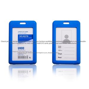 Porte-badge double transparent en cuir avec cordon et fonctions pour <span class=keywords><strong>permis</strong></span> de travail et carte d'identité - Product Image 5