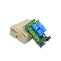 Module de relais RF 433 MHz à 4 canaux avec télécommande sans fil 12 V/24 V CC pour carte de commande de moteur de barrière de portail automatique