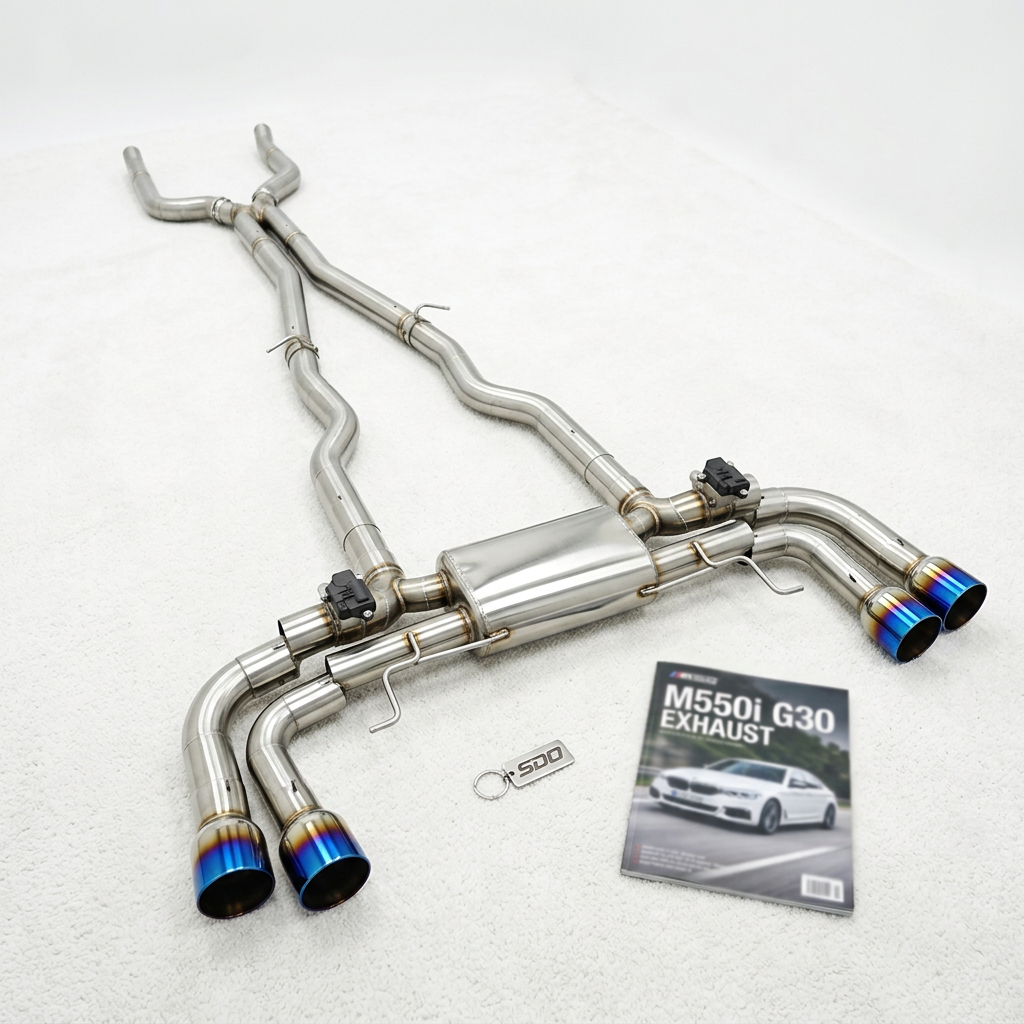 VantaFlow High Performance Stainless Steel Catback Exhaust Fit for BMW M550 M550i G30 4.4T V8 2017-2024 Valvetronic Muffler with Valve