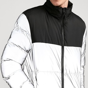Vestes matelassées réfléchissantes chaudes et personnalisées pour hommes, style mode d'extérieur, avec blocs de couleur, pour l'hiver, vente en gros - Product Image 4