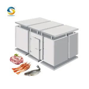 Commercial Industry Big Refrigerated Fish Meat Storage Freezers Chiller Equipment Cold Room For Cooling