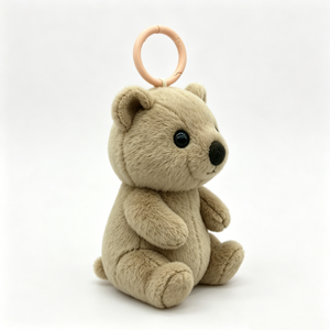 Porte-clés en peluche quokka beige personnalisé, mini porte-clés en peluche quokka assis, adorable porte-clés en peluche quokka, cadeau - Product Image 4