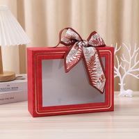 Boîte-cadeau d'emballage pliable personnalisée en gros/emballage de boîte-cadeau de luxe avec fenêtre transparente
