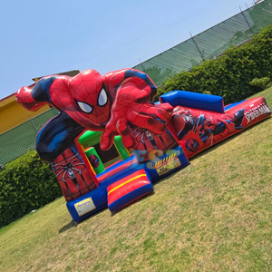 Château de rebond gonflable sur le thème des super-héros avec toboggan pour <span class=keywords><strong>parc</strong></span> d'attractions <span class=keywords><strong>ou</strong></span> divertissement de videur sautant - Product Image 3