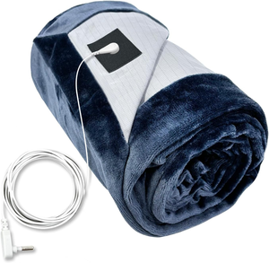 Couverture de mise à la terre conductrice 140*200cm en fibre d'argent, <span class=keywords><strong>drap</strong></span> de mise à la terre en flanelle douce <span class=keywords><strong>pour</strong></span> un meilleur sommeil - Product Image 1