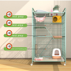 Kedi kafesi Villa lüks kafes kedi büyük uzay toptan kedi kafesi kapalı - Product Image 5