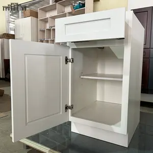 Armarios de cocina y accesorios, puerta de Panel elevado blanco, fabricantes de armarios de cocina clásicos americanos, venta al por mayor