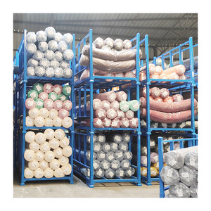 Affordable steel foldable stacking rack custom large size fabric storage racks shelf for warehouse
