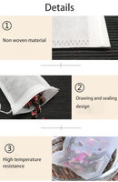 Sachets de Thé en Stock avec Cordons en Coton, Sachets Filtres à Thé Vides Thermoscellables pour Thé en Vrac